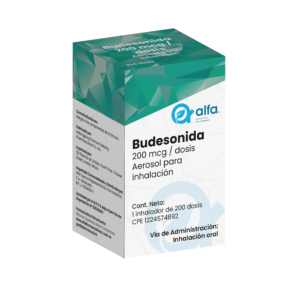 Budesonida 200 mcg / 200 dosis aerosol para inhalación