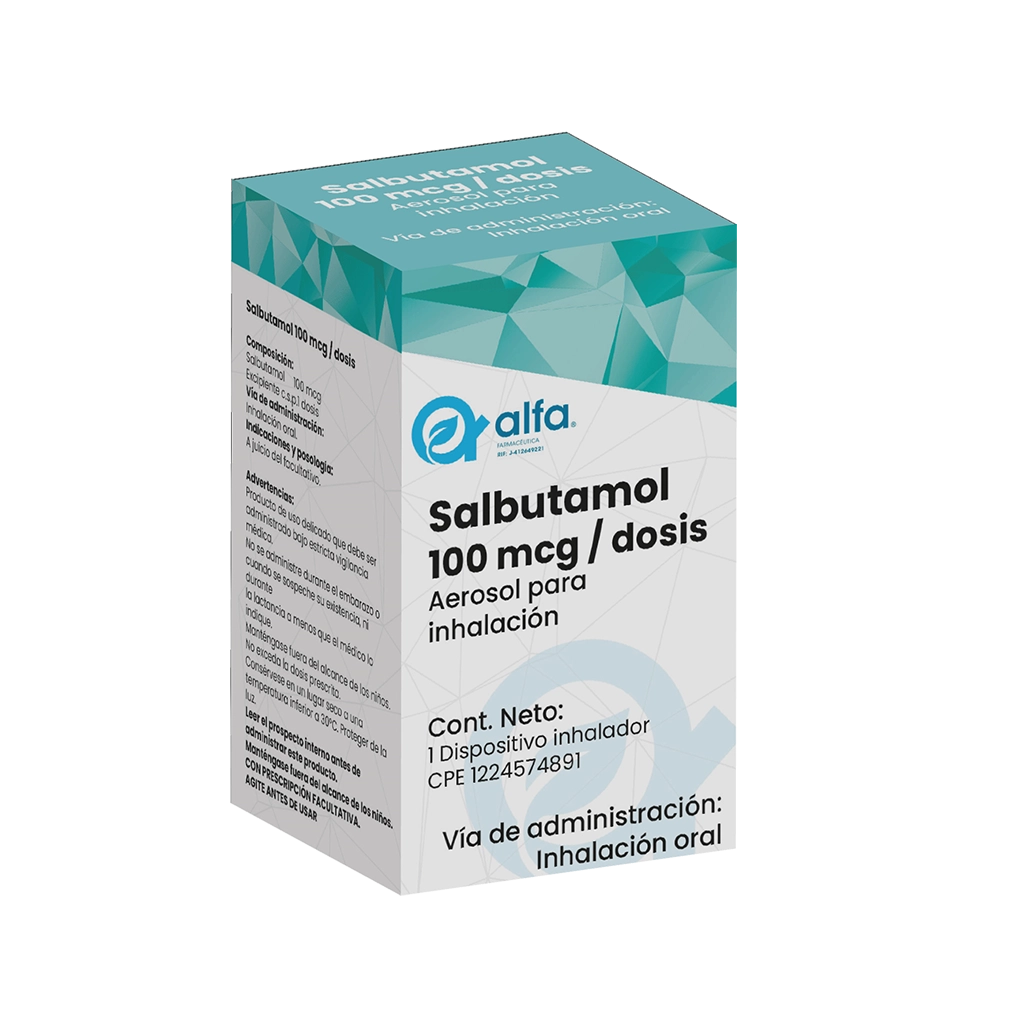 Salbutamol 100 mcg / 200 dosis aerosol para inhalación